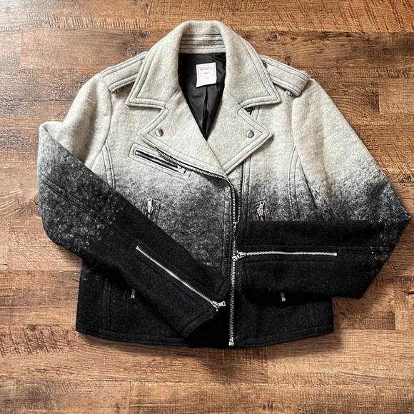 Women’s Ombré Wool Blend Moto Jacket - Picture 3 of 11